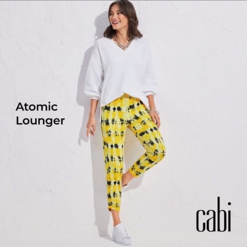 Cabi Yellow Tie-Dye Atomic Lounger Pants size small NWT